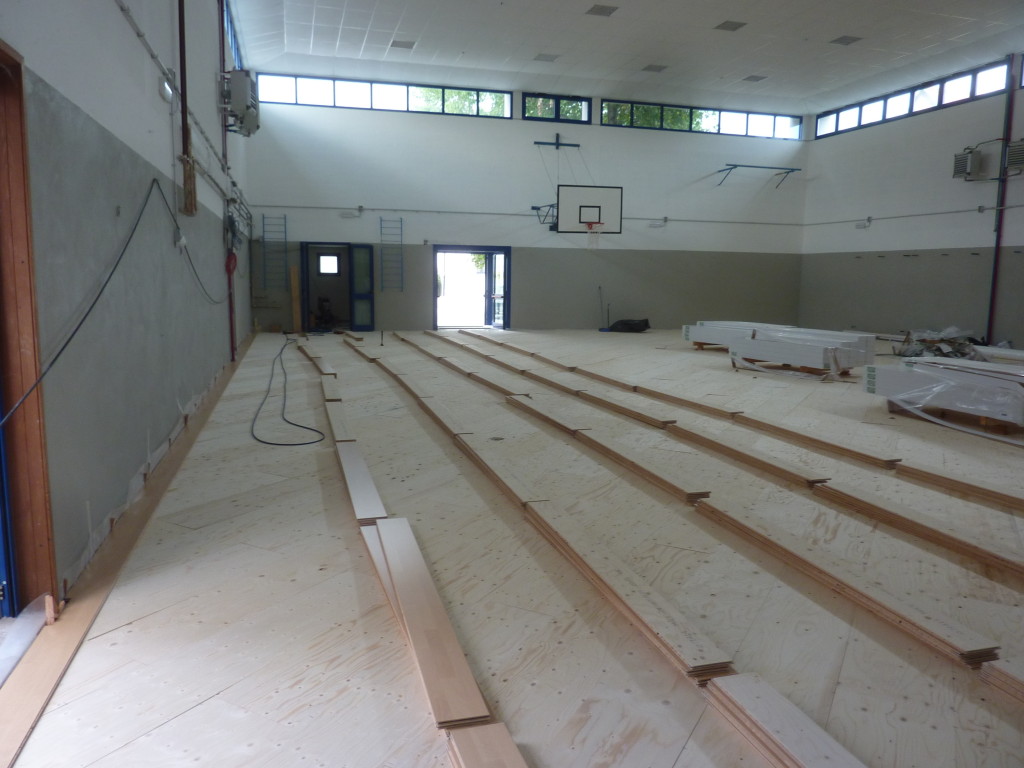 Pavimento sportivo in legno palestra Dalla Riva