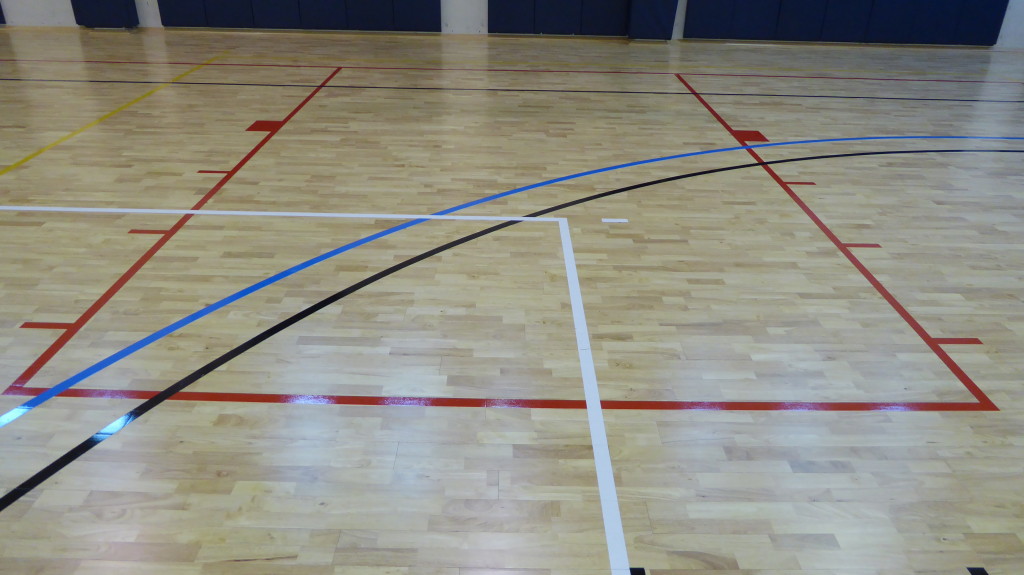 segnaletiche parquet sportivo per palestre base Nato Aviano Dalla Riva