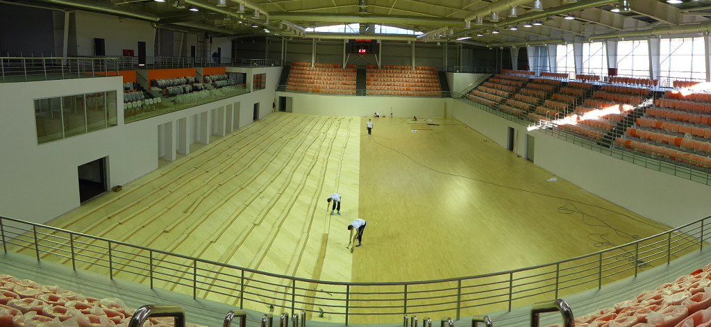 L'installazione del parquet sportivo in Moldavia ha impegnato lo staff di Dalla Riva Sportfloors per cinque giorni
