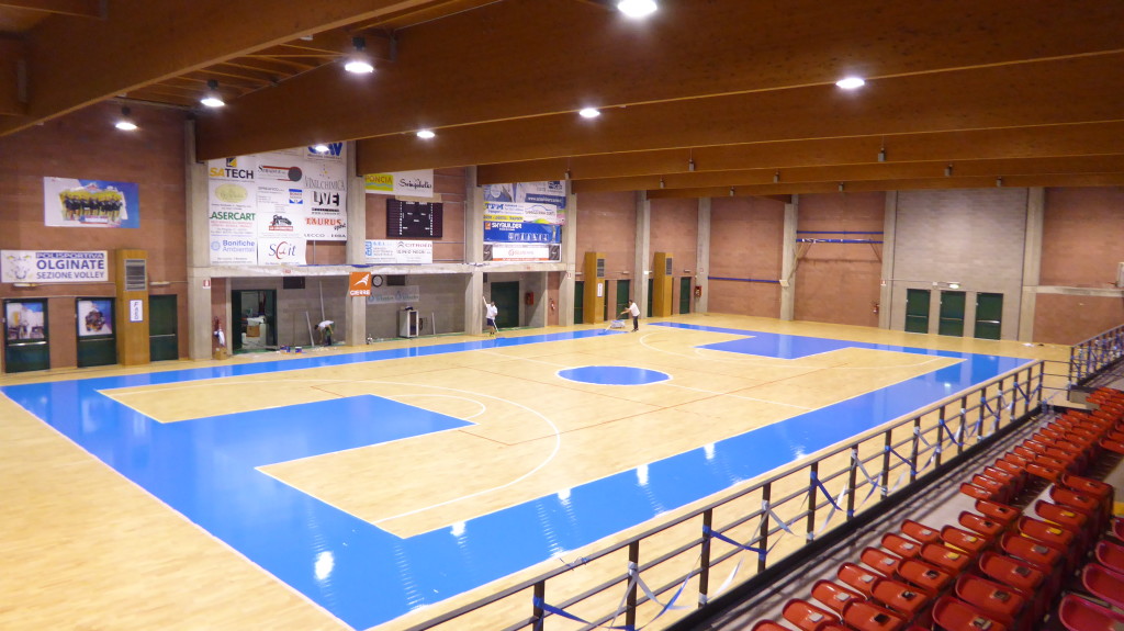 Il pavimento sportivo installato da Dalla Riva Sportfloors ad Olginate ha una superficie totale di 1200 metri quadri